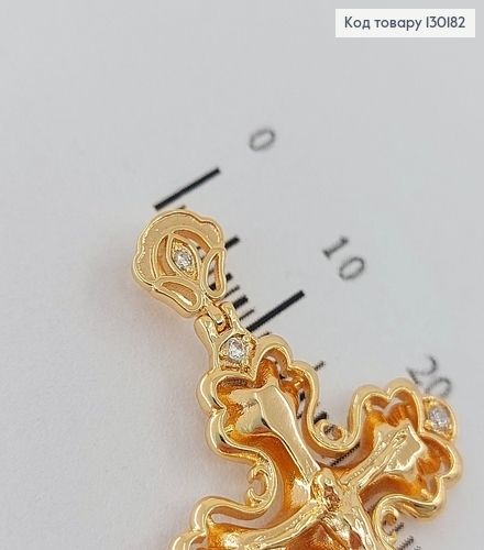 Крестик  с роспятием 4х2,5см   медзолото Xuping 18К 130182 фото 2