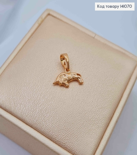 Кулон, знак зодиака "ТЕЛЕЦ", 1,3см, Xuping 18К 141070 фото 2