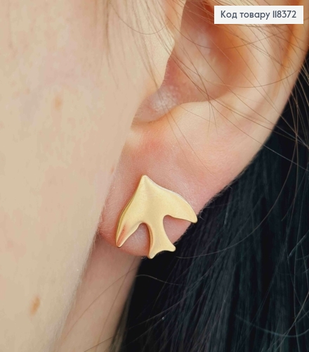 Серьги гвоздики "Ласточки", 1,2*1,4см, Xuping ТТМ 118372 фото 3