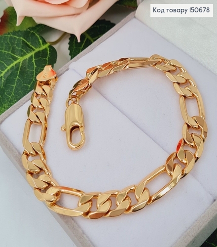 Браслет плетение картье 8мм, длина 23,5см, Xuping 18K 150678 фото 2