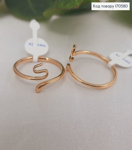 Кольцо Змейка с регуляцией размера, Xuping 18K 170580 фото 2