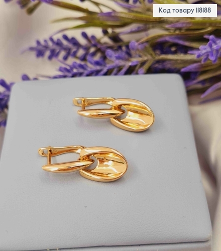 Серьги с подвижной Подвеской, 2,5см, английская застежка, XUPING 18K 118188 фото 2