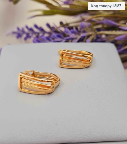Серьги "Изысканные", 1,5см, английская застежка, XUPING 18K 118183 фото 2