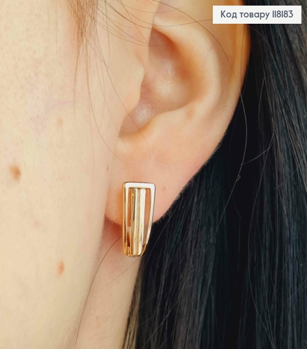 Серьги "Изысканные", 1,5см, английская застежка, XUPING 18K 118183 фото 3