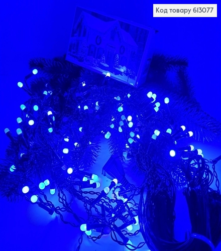 Гирлянда шторка черная проволока 5 м 150 LED синяя 613077 фото 3