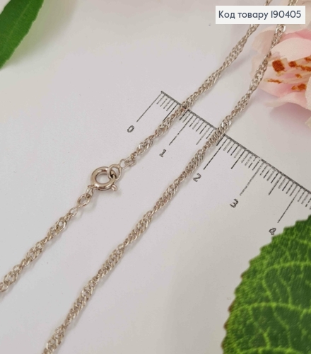 Цепочка родованная, плетение якорное, витое 50см, Xuping 190405 фото 2