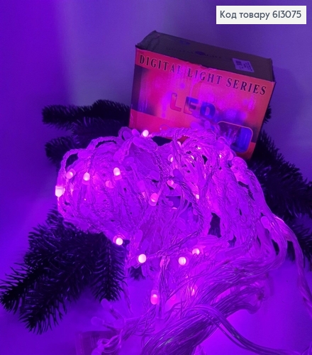 Гирлянда Водопад белая проволока 3*2 м 240 LED фиолетовая 613075 фото 4