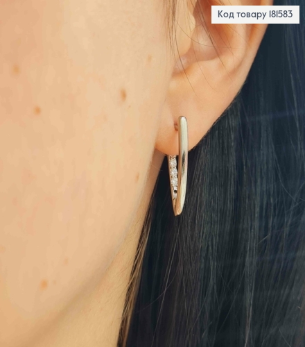 Сережки рожденые Стрелы с Блестящими камешками, 2,4см, Xuping 181583 фото 2