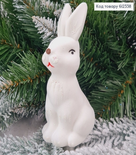 Новогодняя фигура Зайчик средний Бархат, в ассорт., 13,5*5,5см, Украина 612338 фото 2