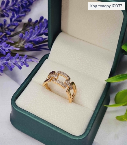 Кольцо "Оливия" украшено Блестящими камнями, Xuping 18К 171037 фото 2