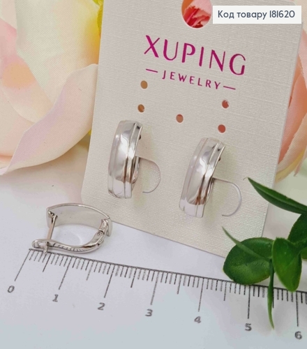 Серьги родственные Прямоугольные, 1,6*0,6см, английская застежка, Xuping 181620 фото 2