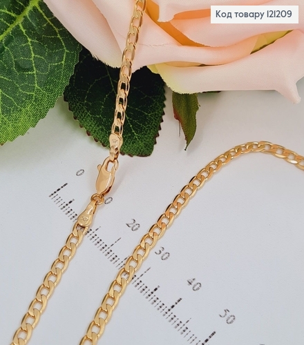 Цепочка, панцирное плетение, шир. 3мм, дл. 45см. Xuping 18K 121209 фото 2
