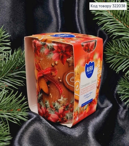 Аромасвічка стакан BISPOL "Cinnamon - Cloves" 100 г/22 годин, 72s-61 322038 фото 2