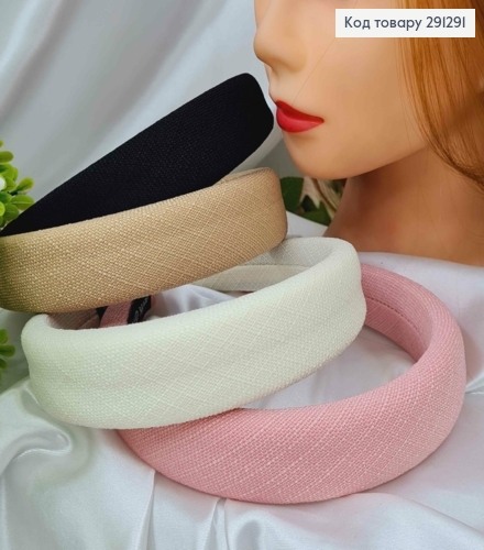 Обруч пластик, Льняной 3см, цвета в ассорт. 291291 фото 2