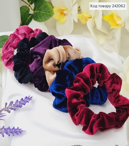 Резинка велюр 8см средняя ЖАТКА в асорт. 242062 фото 2