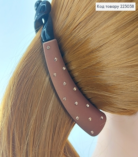 Заколка банан 11 см с камнями в асс. 223038 фото 3