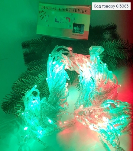 ¶Гирлянда шторка белая проволока 3*1,2 м 240 LED цветгая 613083 фото 3