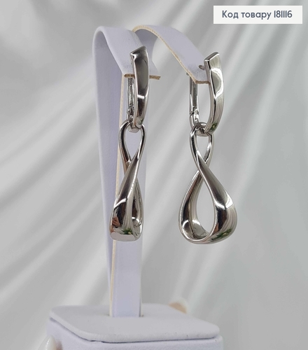 Серьги родовые, с подвесками Петельками, 3,5см, англ. застежка, Xuping 181116 фото 3