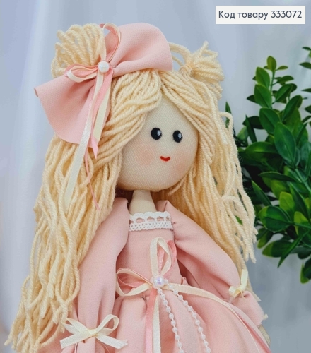 Кукла Девочка в платье с сумочкой Розового цвета, высота 26см, ручная работа, Украина 333072 фото 2