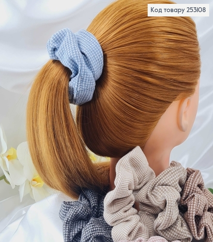 Резинка объемная, из натуральной ткани, качественная, мягкая, в ассорт. диам.4*11см 253108 фото 2