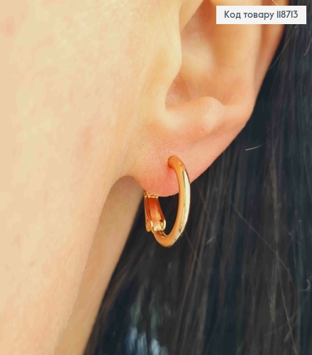 Серьги Кольца, диаметр 1,5см, XUPING 18K 118713 фото 2