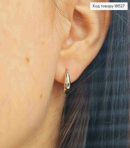 Серьги кольца, расширенные, 0,9см, Xuping 18K 181527 фото 2