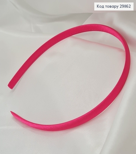 Обруч (заготовка) пластик МАЛИНОВЫЙ обтянутый тканью 1см 291162 фото 2
