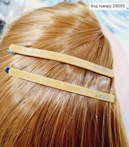 Заколка невидимка металл 8,8 см  коричневая 2 шт / уп  231093 фото 2