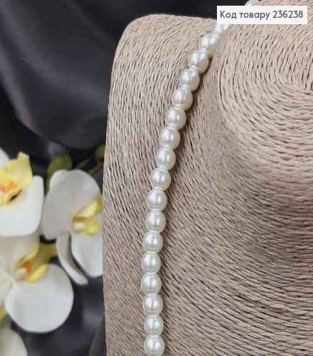 Бусы с жемчужин 8мм Белые, 50см 236238 фото 2