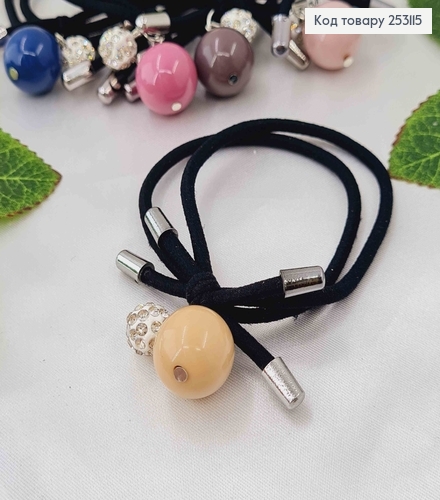 Резинка подвійна з двома кульками, кольори в асорт. 253115 фото 2