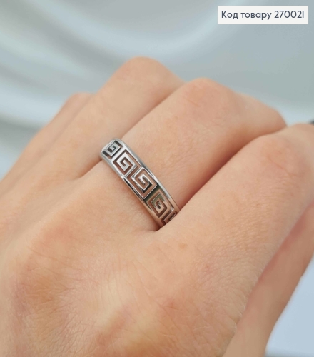 Кольцо серебряного цвета, ВЕРСАЧЕ, Stainless Steel 270021 фото 2