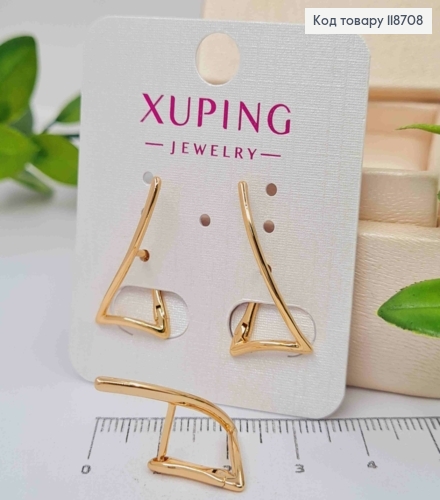 Серьги "Экстравагантные", 2,4 см, английская застежка, Xuping 18K 118708 фото 2
