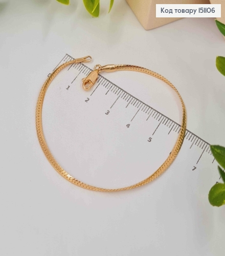 Браслет плетение КОСИЧКА, длина 19см, Xuping 18K 151106 фото 2