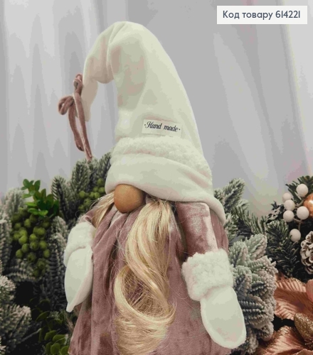 Гном "Скандинавский" (Девочка) в СЛИВОВОМ платье, 50см, ручная работа, Украина 614221 фото 2