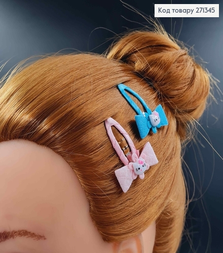 Набор детских заколок, тик-так, с бантиками Хэллоу Китти, 20 шт/наб. 271345 фото 2