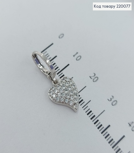 Набор родированный серьги и кулоном с камнями серебро Xuping 18K 220077 фото 2