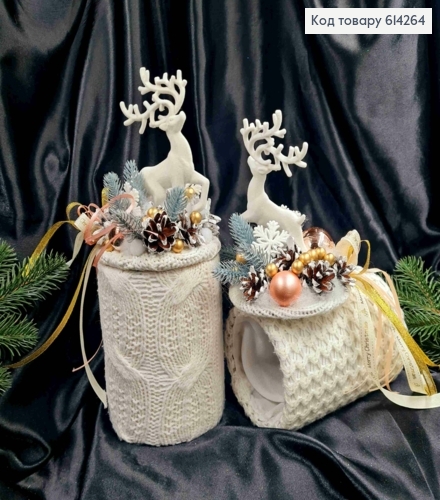 Коробка (11*15см) АЙВОРІ +кришка з ОЛЕНЕМ (висота 16см),декорована, ручна робота, Україна 614264 фото 2