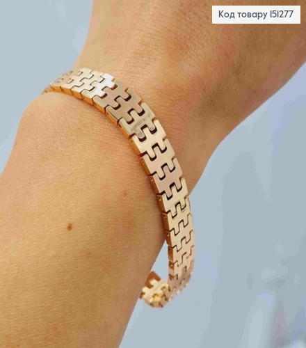 Браслет "Мощь" с магнитами, ширина 1см, длина 19см, Xuping 18К 151277 фото 2