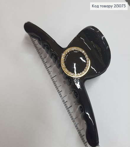 Краб черный глянцевый с брошью в камнях 213073 фото 4