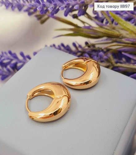 Серьги кольца, диаметр 1,9см, Xuping 18К 118197 фото 2