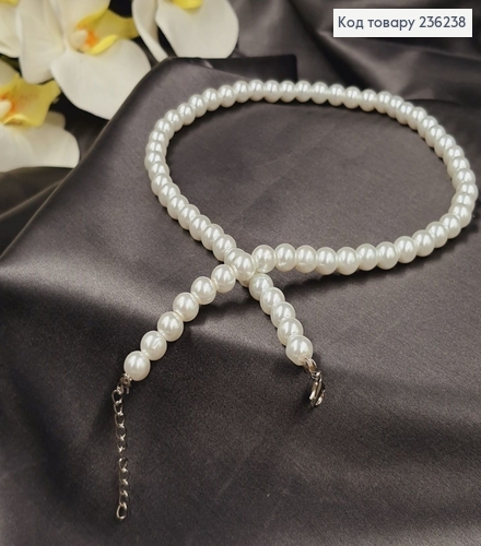 Бусы с жемчужин 8мм Белые, 50см 236238 фото 3