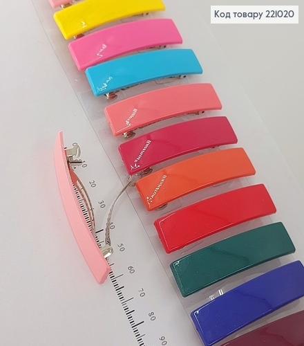 Заколка автомат кольоровий 6см в асорт. 221020 фото 3