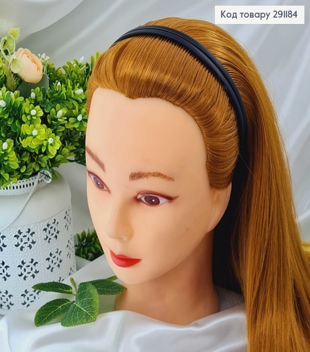 Обруч пластик, черный матовый, двойной, 1см 291184 фото 2