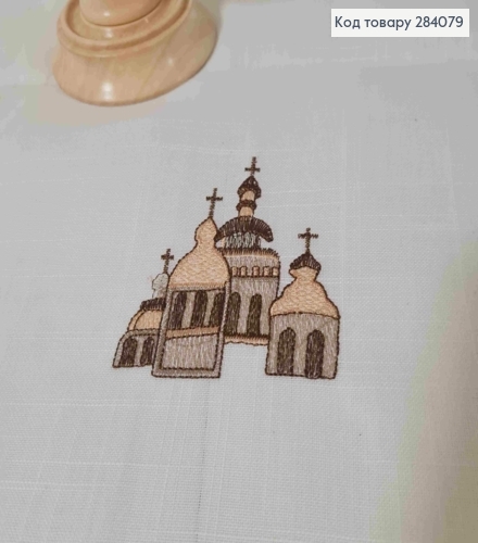 Пасхальная скатерть, "Лен", с вышивкой "Христос Воскрес!", "Крашанки в Корзине", размер 120*150см 284079 фото 4