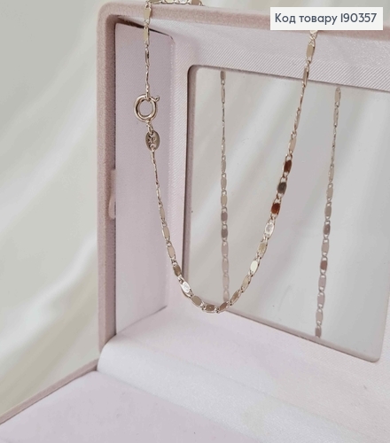 Цепочка родованная, плетение пластинками, длина 50см, Xuping 190357 фото 2