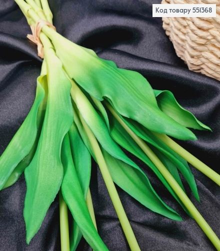 Искусственные цветы ТЮЛЬПАН Пионовидный, Желтого цвета (латексные), 5шт/букет, выс. 38см, цветок 4см 551368 фото 3