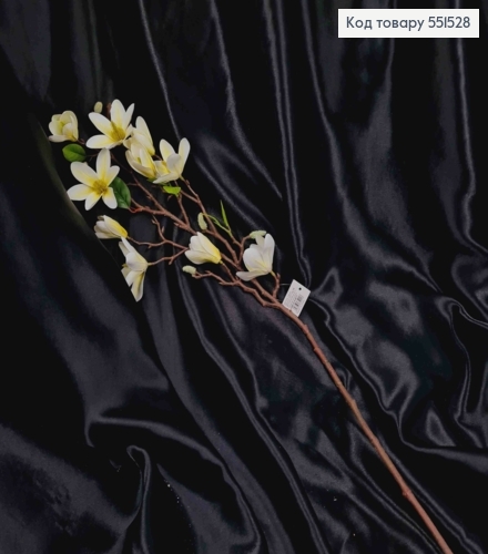 Искусственная композиция Магнолия, цвета АИВОРИ, (10 цветочков), на металлическом стержне, 80см 551528 фото 2