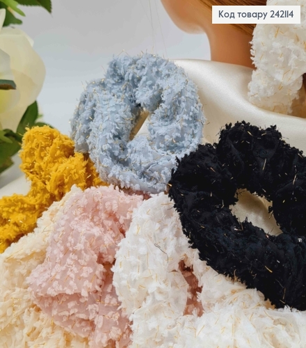 Резинка об'ємна, з люрексом, 10см, кольори в асорт 242114 фото 2