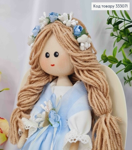 Кукла Девочка "АНГЛЯТ" в Голубом платье, высота 25см, ручная работа, Украина 333071 фото 2