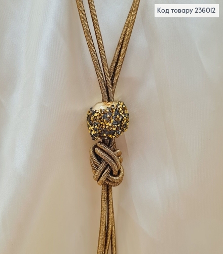 Бижутерия на шею Лавриат с шаром в камнях 80 см 236012 фото 2